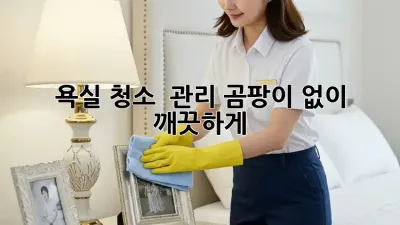 욕실 청소 & 관리: 곰팡이 없이 깨끗하게! ✨