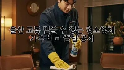 울산 교동 믿을 수 있는 청소업체 ✨ 가격 비교 꿀팁 공개!